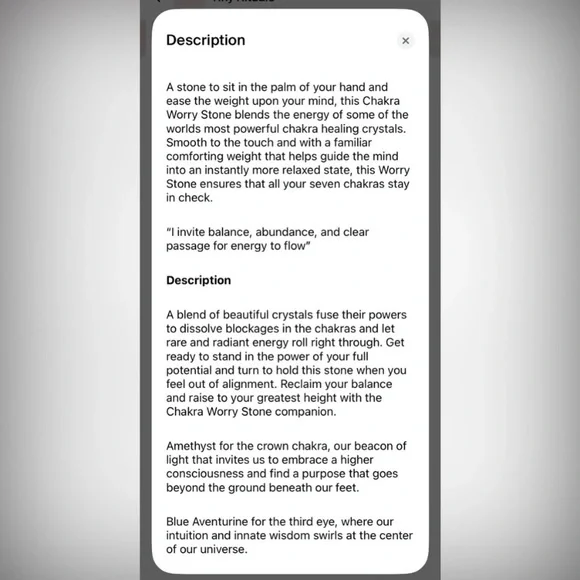 TINY RITUALS Chakra Worry Stone - Picture 5 of 5